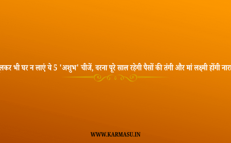  Diwali 2025 Subh Muhurat: भूलकर भी घर न लाएं ये 5 ‘अशुभ’ चीजें, वरना पूरे साल रहेगी पैसों की तंगी और मां लक्ष्मी होंगी नाराज !