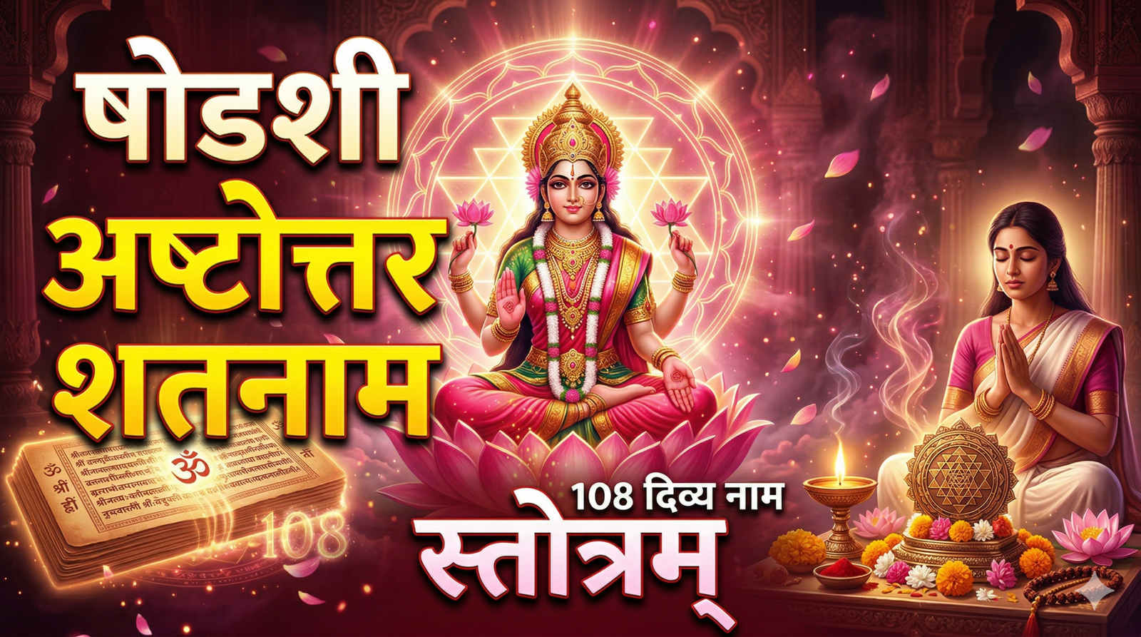 Shodashi Ashtottar Shatnam Stotram: षोडशी अष्टोत्तर शतनाम स्तोत्रम्