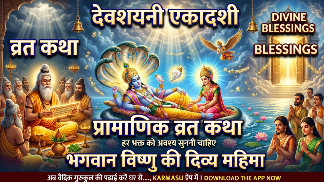 Devshayani Ekadashi Vrat Katha In Hindi : देवशयनी एकादशी की प्रामाणिक व्रत कथा….