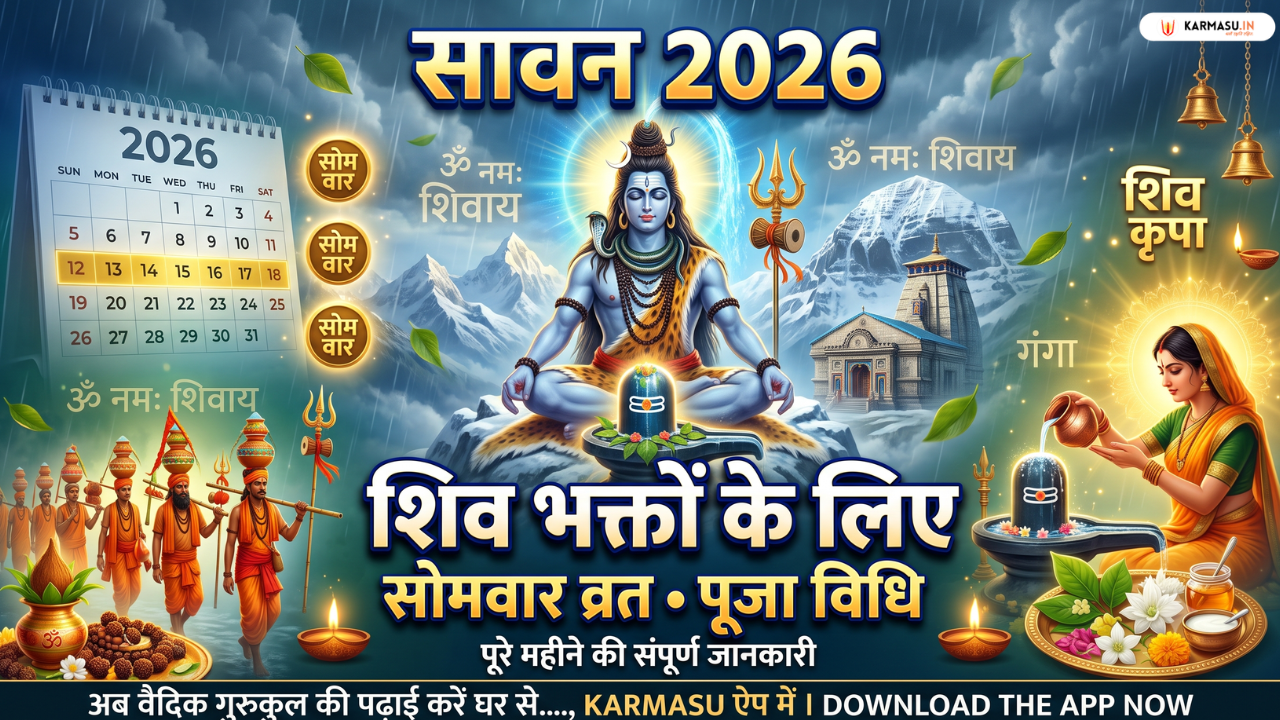 Sawan Somwar 2026 Date List : शिव भक्तों के लिए सावन महीने की संपूर्ण जानकारी, सोमवार व्रत तिथियां और अचूक पूजा विधि….