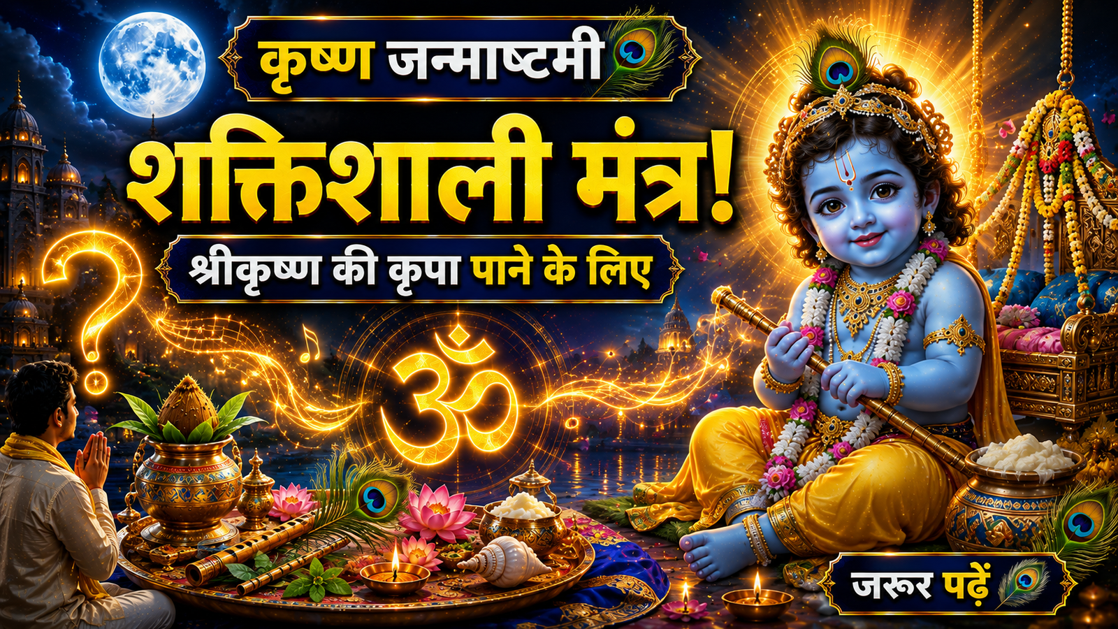 Krishna Janmashtami Mantra : कृष्ण जन्माष्टमी पर बोले जाने वाले मंत्र भगवान श्रीकृष्ण की कृपा पाने के लिए पढ़ें ये शक्तिशाली मंत्र….