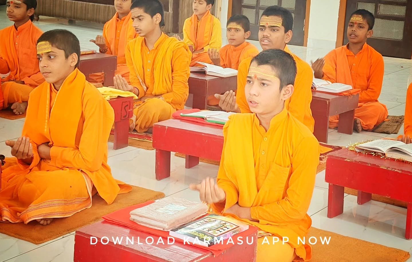 विद्यार्थी ब्राह्मणों द्वारा पाठ